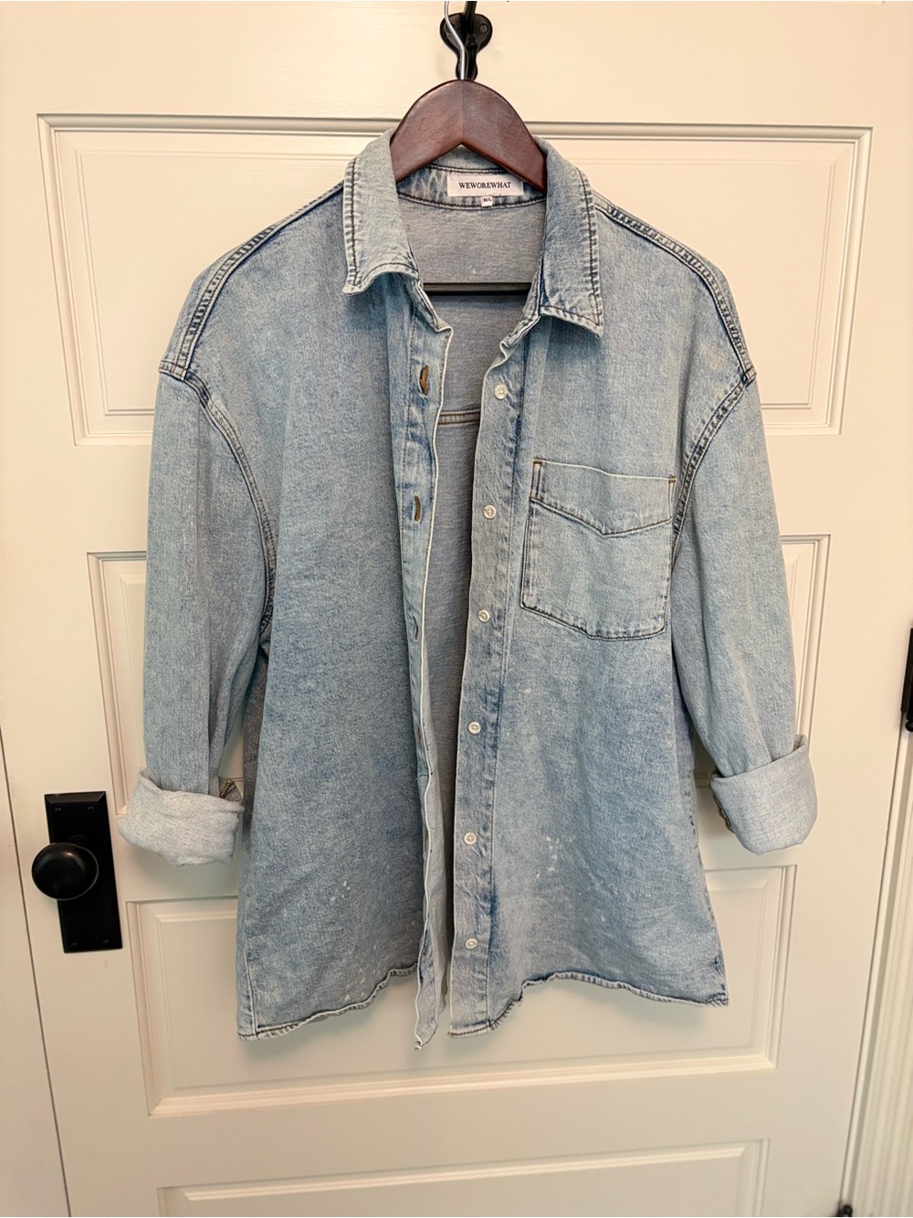WeWoreWhat Light Blue Denim Button-Down Shirt